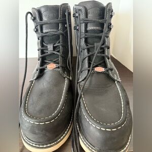 Brunt Rugged Black Leather Men's Boots with comp toe